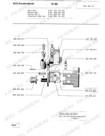 Взрыв-схема посудомоечной машины Aeg LAVNOVA 803 - Схема узла Section7